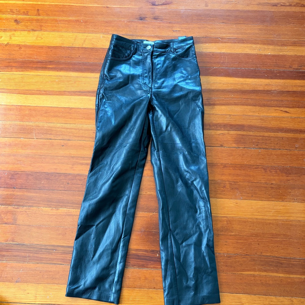 Wilfred Black Leather Trousers
